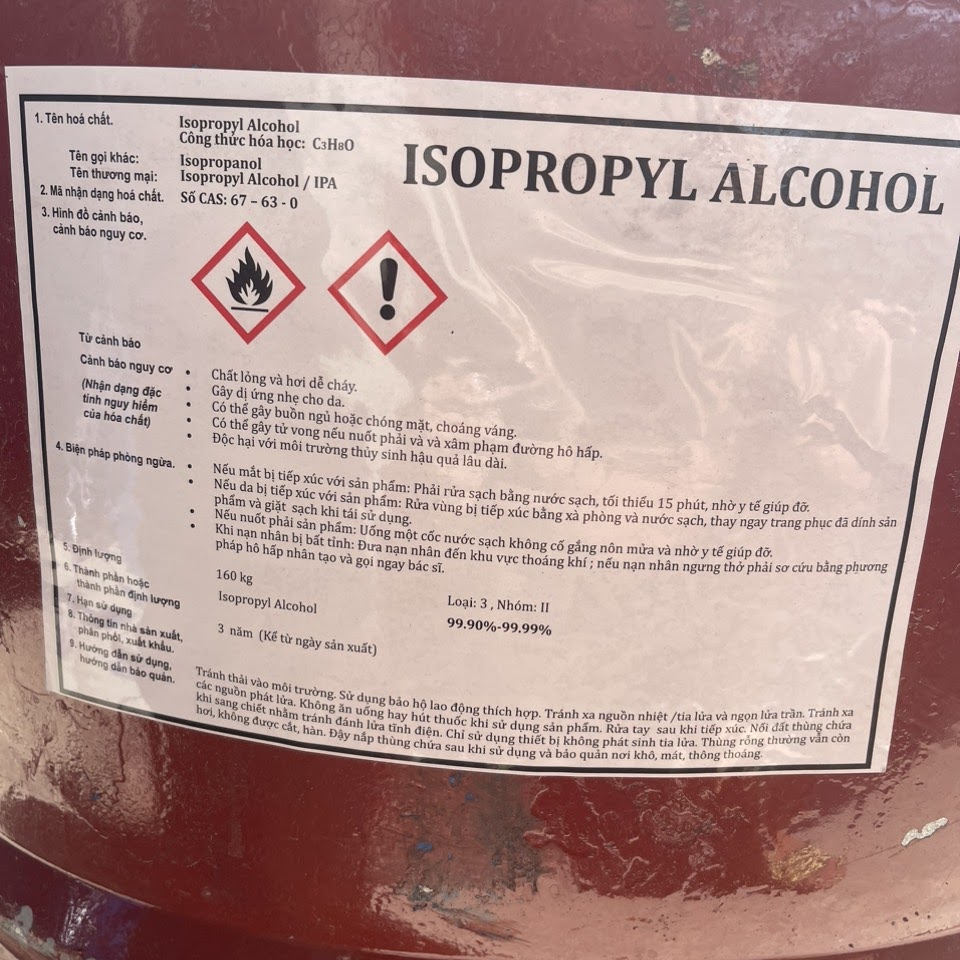 IPA, Isopropyl alcohol, IPA LG, IPA Nhật